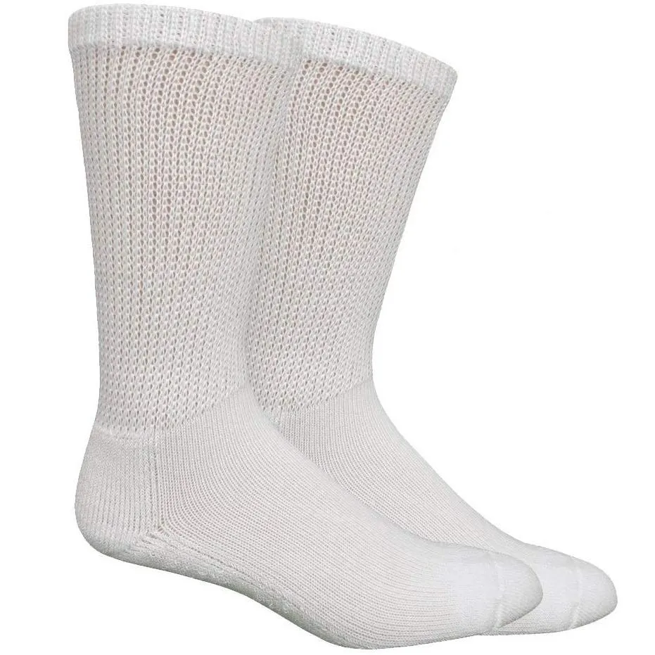 4-Pack: Comfortable Non-Binding Diabetic Crew Socks