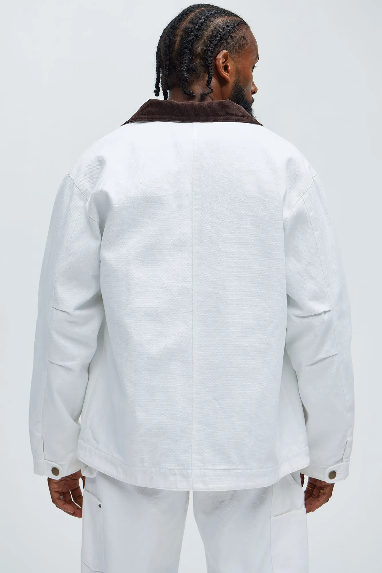 Alexander Utility Canvas Chore Jacket - White