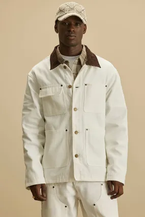 Alexander Utility Canvas Chore Jacket - White