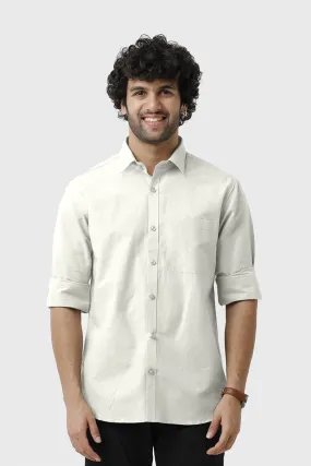 Bamboo Twill - White Formal Shirts for Men | Ariser