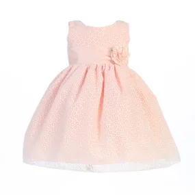 Big Girls Peach Cotton Burnout Special Occasion Easter Dress 7