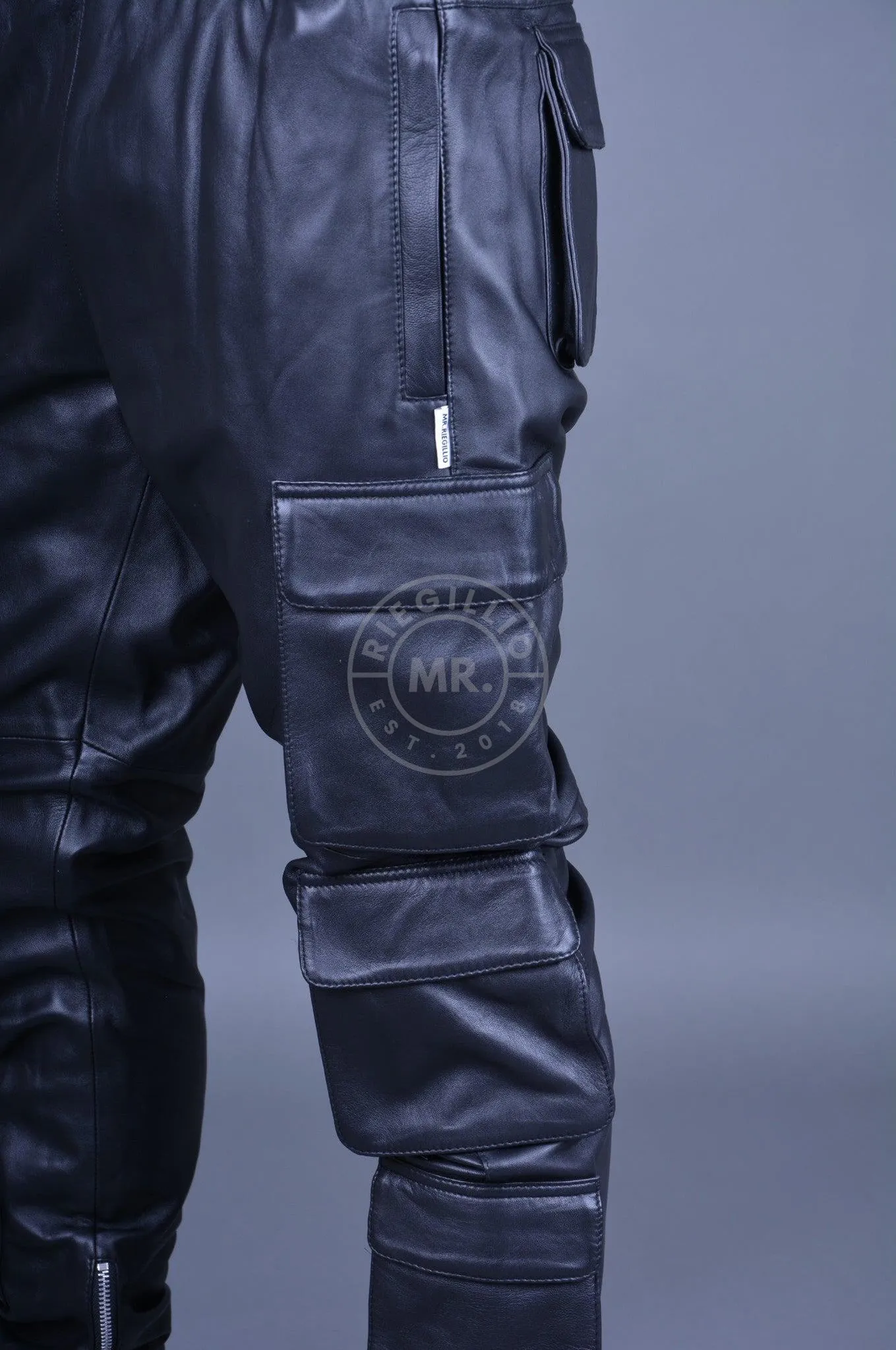 Black Leather Utility Pants