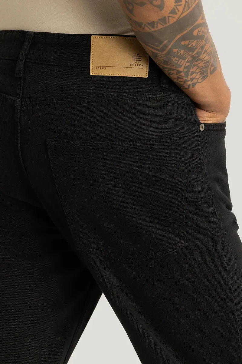 Black Relaxed Fit Jeans