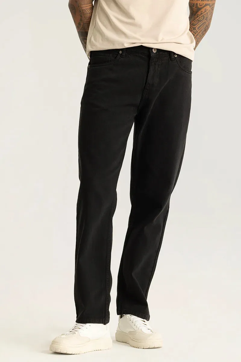 Black Relaxed Fit Jeans