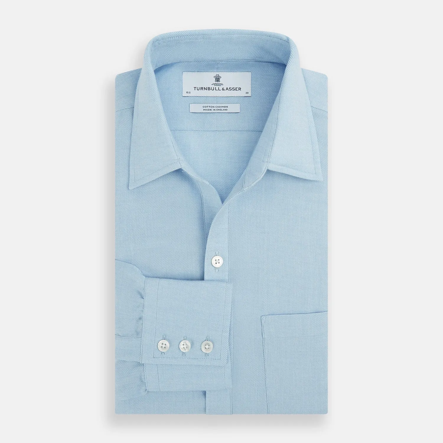 Blue Cotton Cashmere Chelsea Shirt