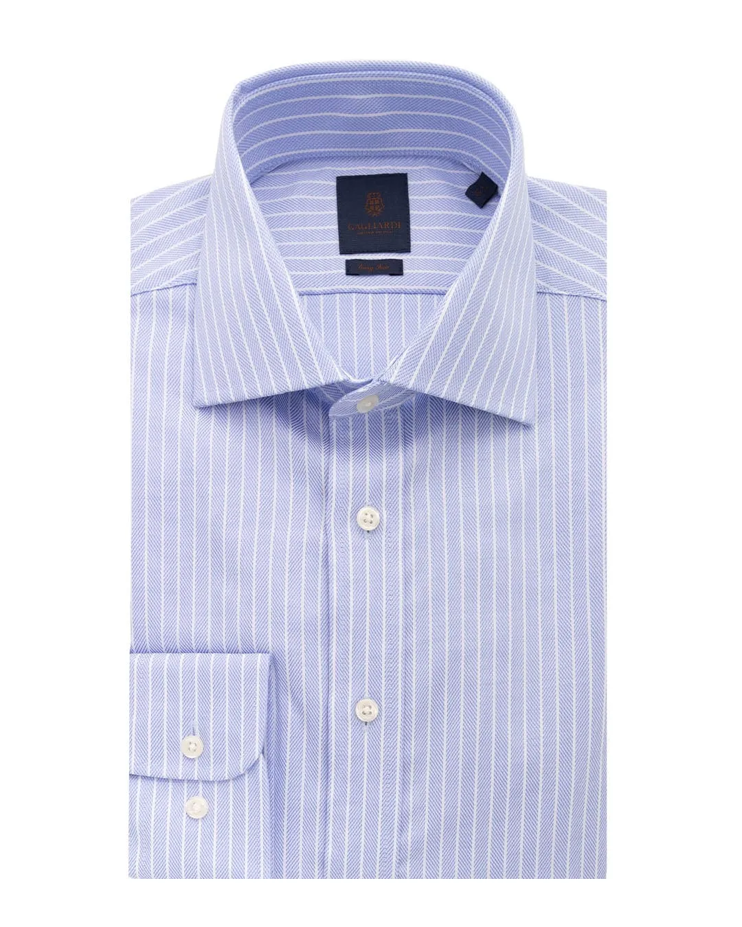 Blue Herringbone Stripe Easy-iron Shirt