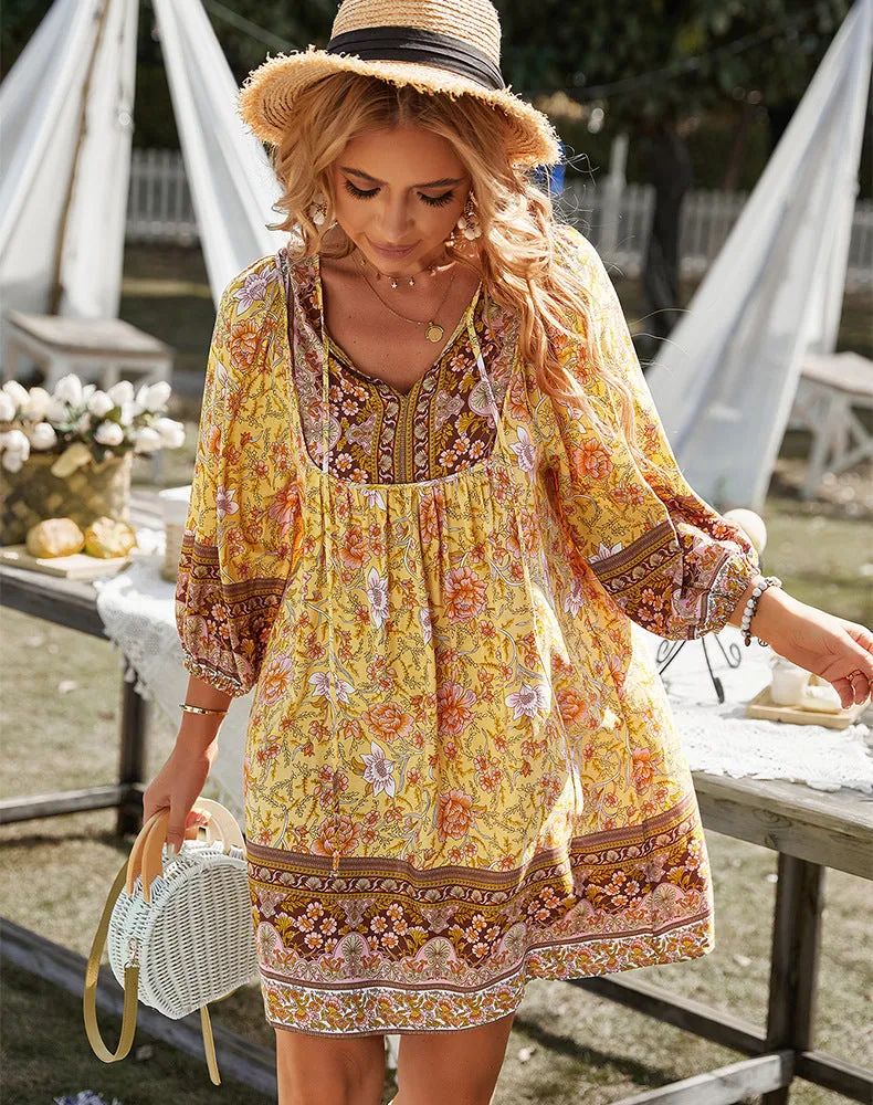 Boho Chic Floral Dress