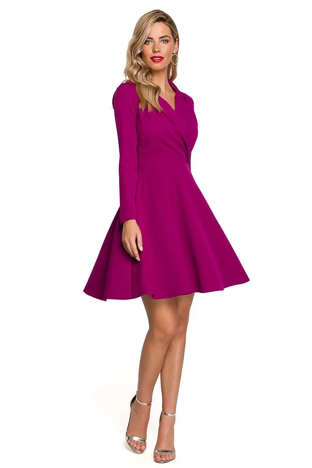 Chic Envelope Neck Flare Dress