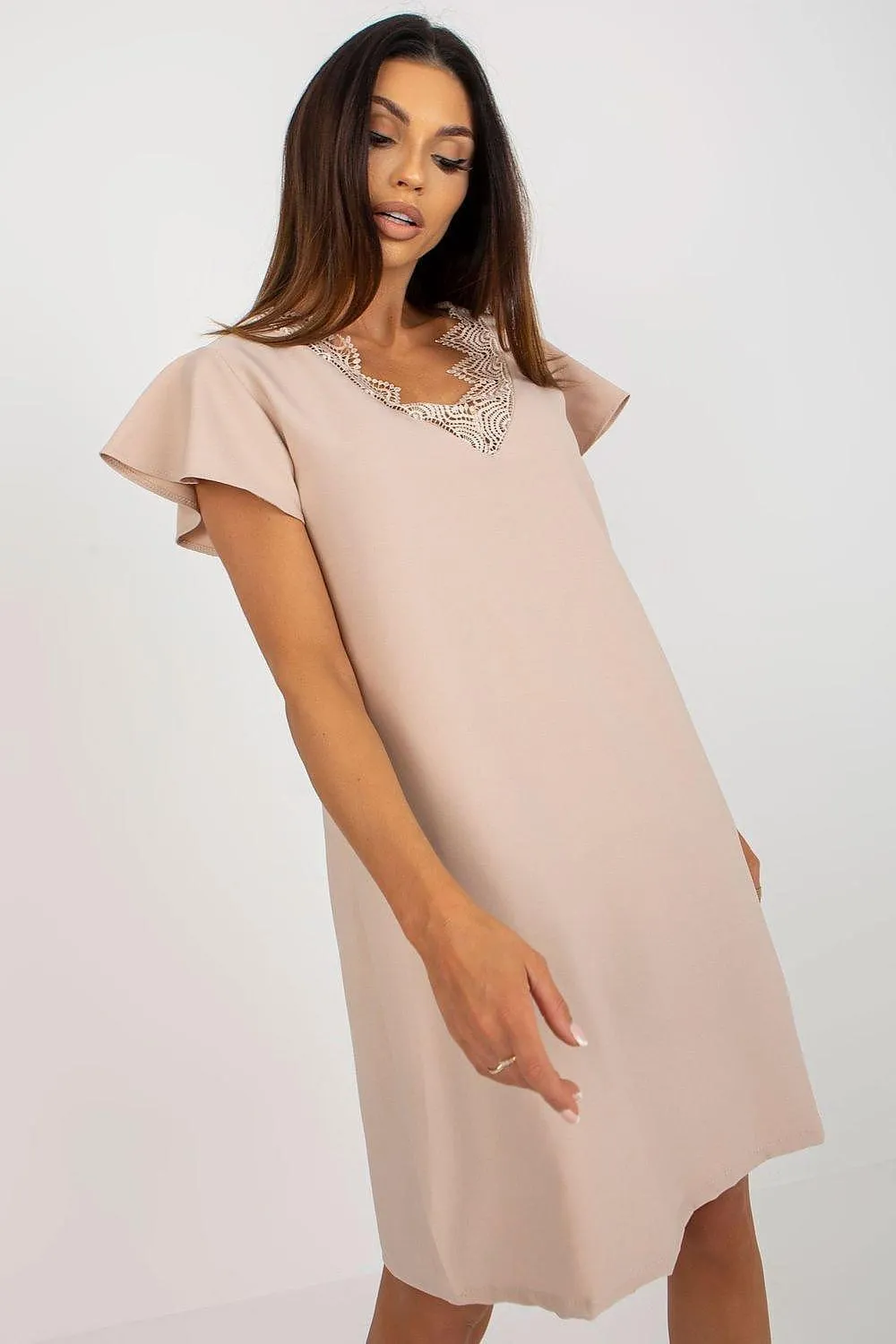 Chic Lace-Embellished Daydress for Effortless Style