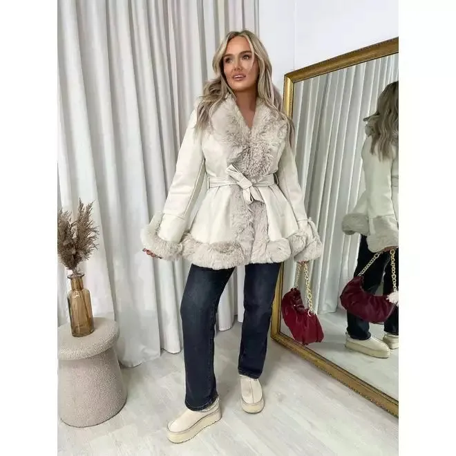 Faux Fur Trim Winter Jacket