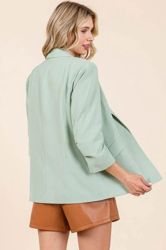 Geegee Classy Open-Front Casual Blazer