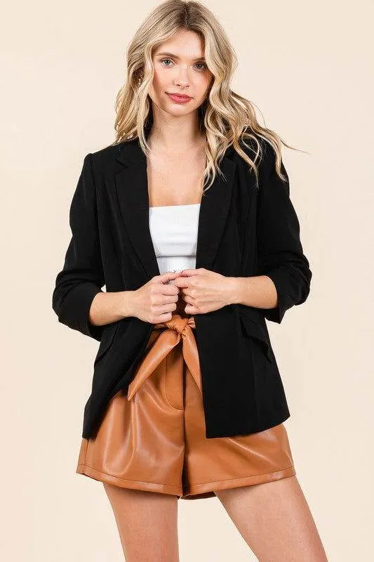 Geegee Classy Open-Front Casual Blazer