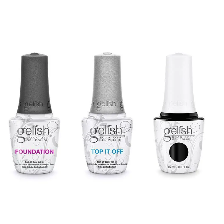 Gelish Combo - Base, Top & Black Shadow