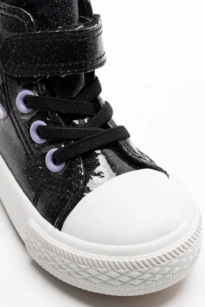 Glitter Hightop Sneaker Black