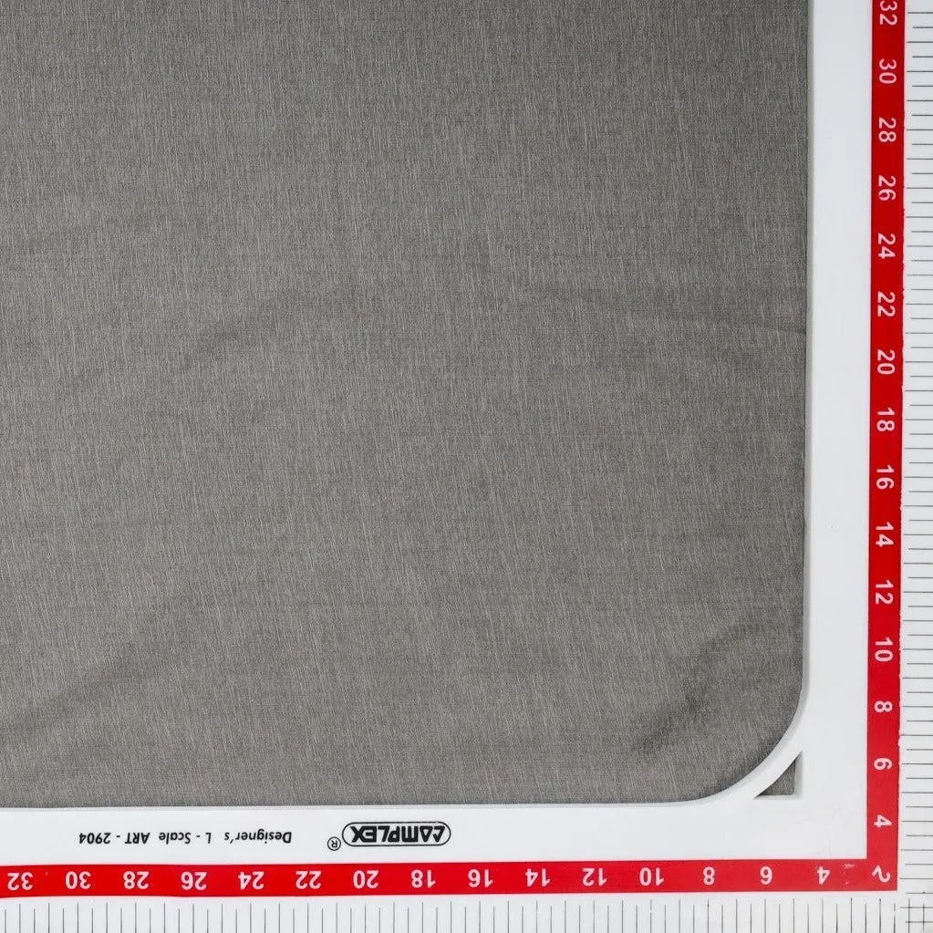 Grey Solid Semi Cotton Shirting Fabric TU 2085