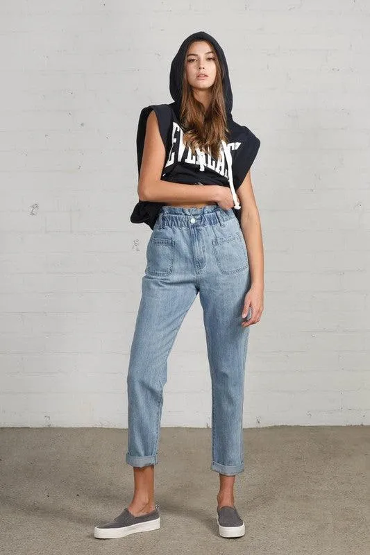 High Waist Relaxed Slouch Jeans