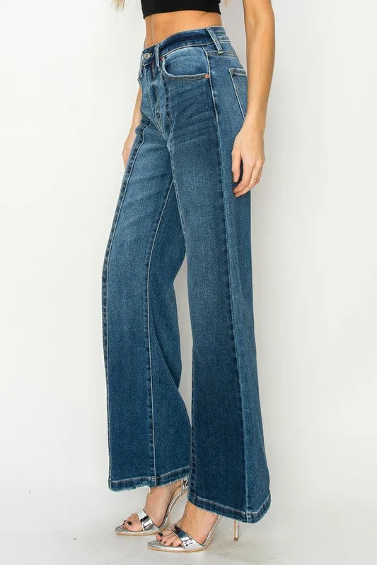 JAMLEE HIGH RISE RELAXED FLARE JEANS