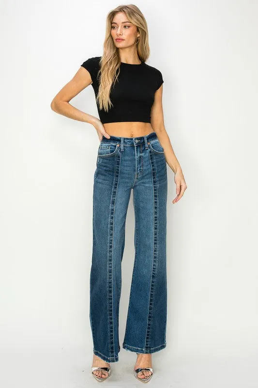 JAMLEE HIGH RISE RELAXED FLARE JEANS