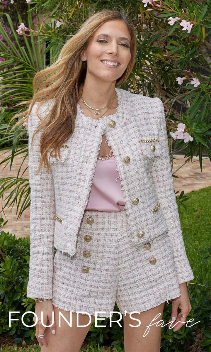 KRISTEN TWEED JACKET - PINK/WHITE