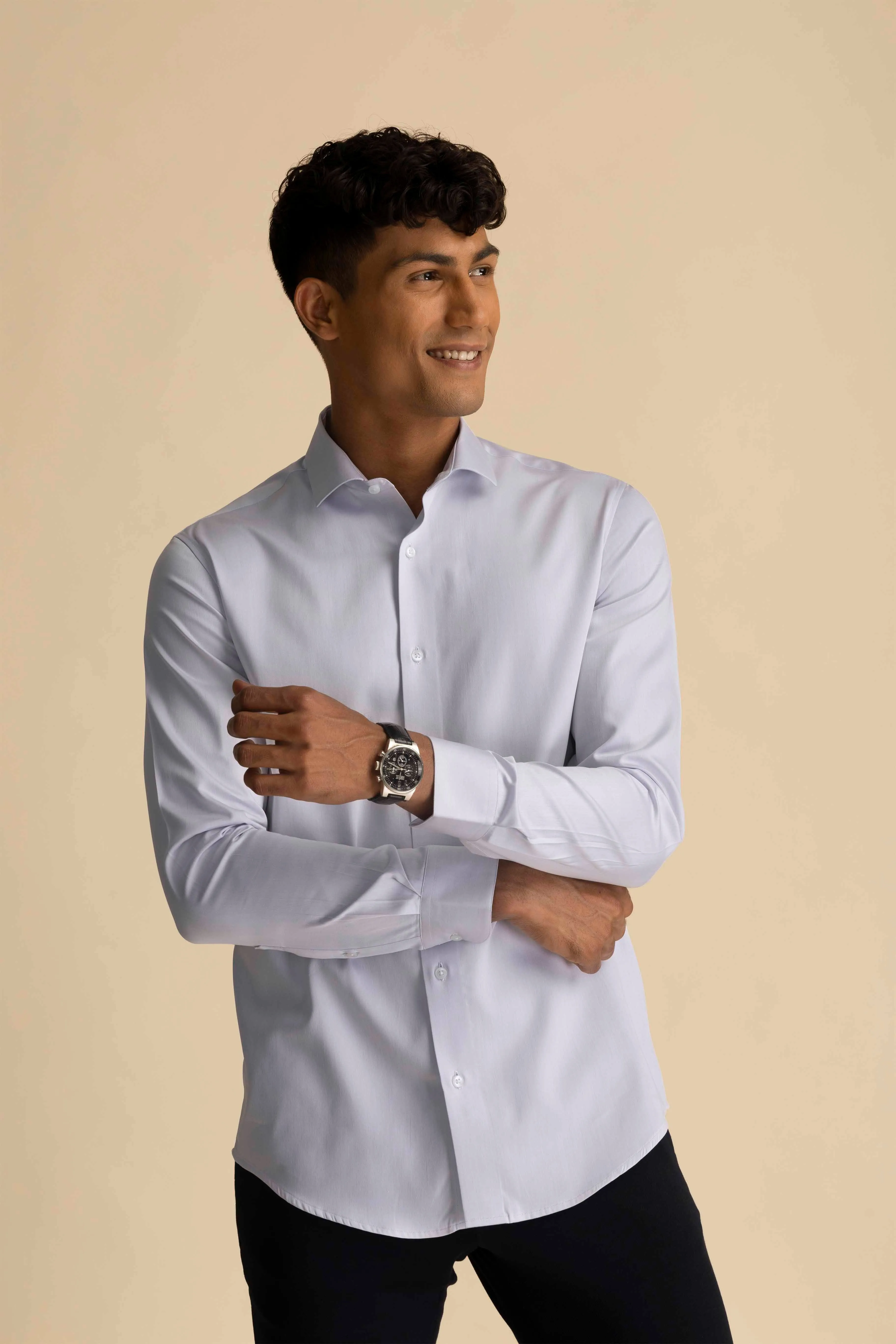 Light Grey Sateen Shirt