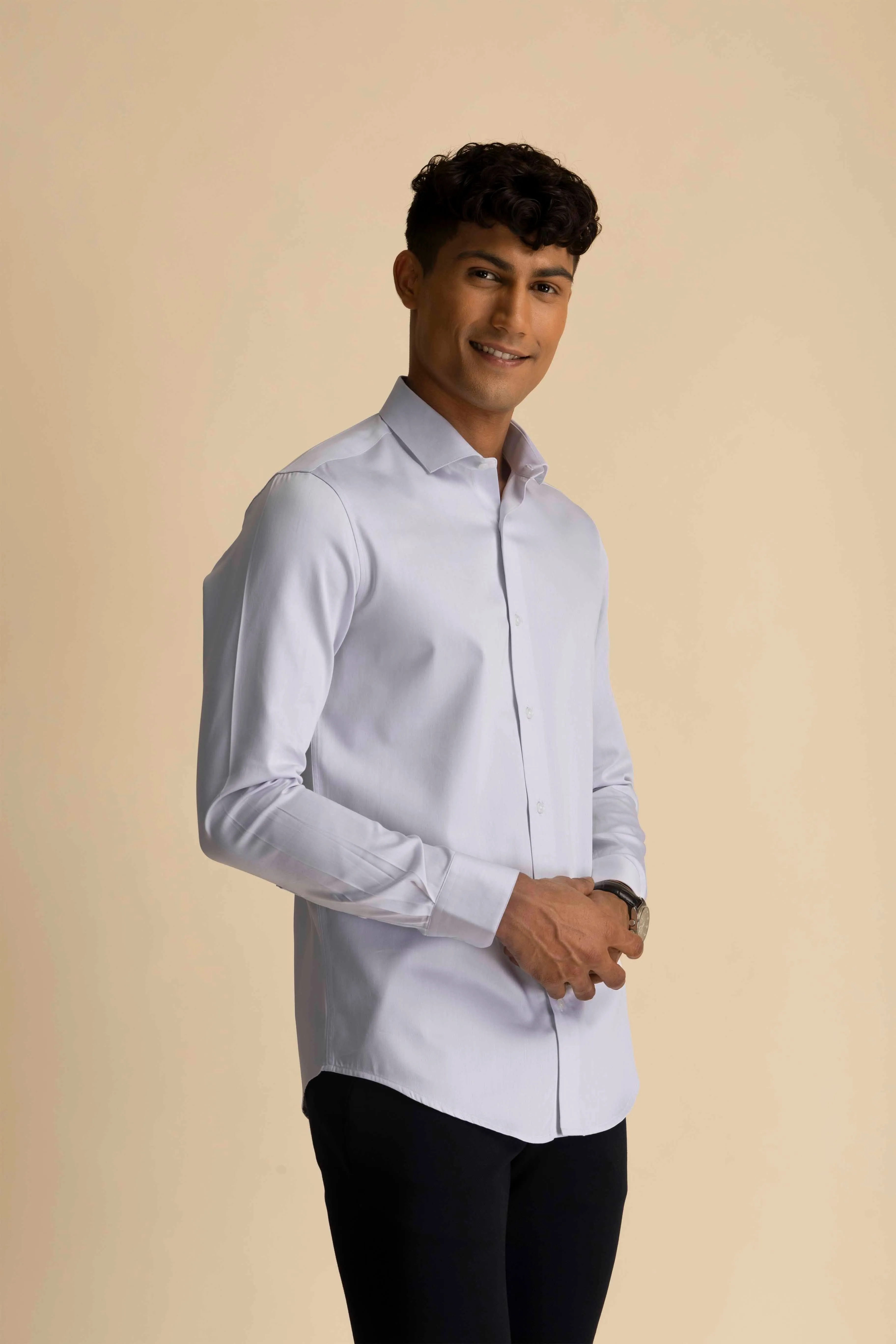 Light Grey Sateen Shirt