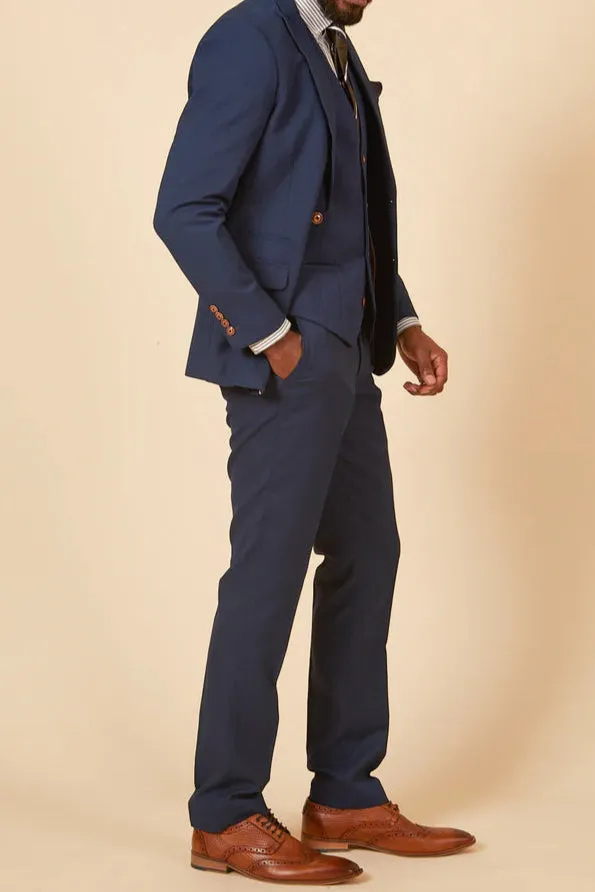 MARC DARCY Max Blazer - Mens Slim Fit - Royal Blue