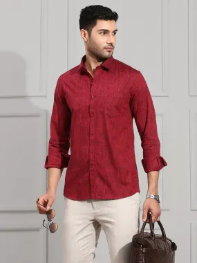 Men 100% Cotton Shirt Red CL2 GT3