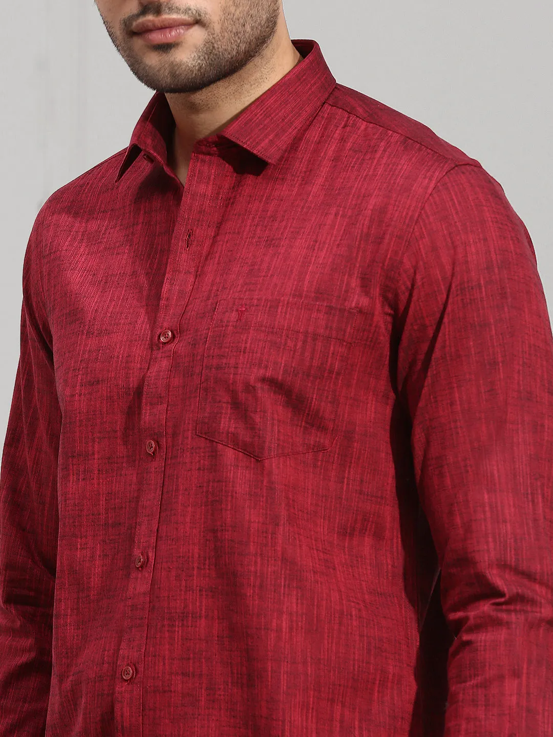 Men 100% Cotton Shirt Red CL2 GT3