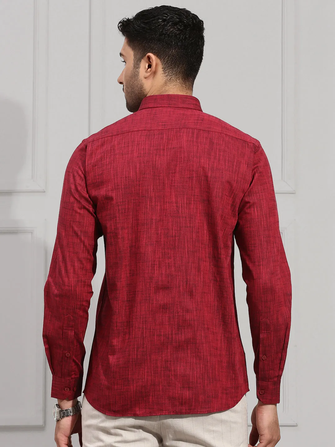 Men 100% Cotton Shirt Red CL2 GT3