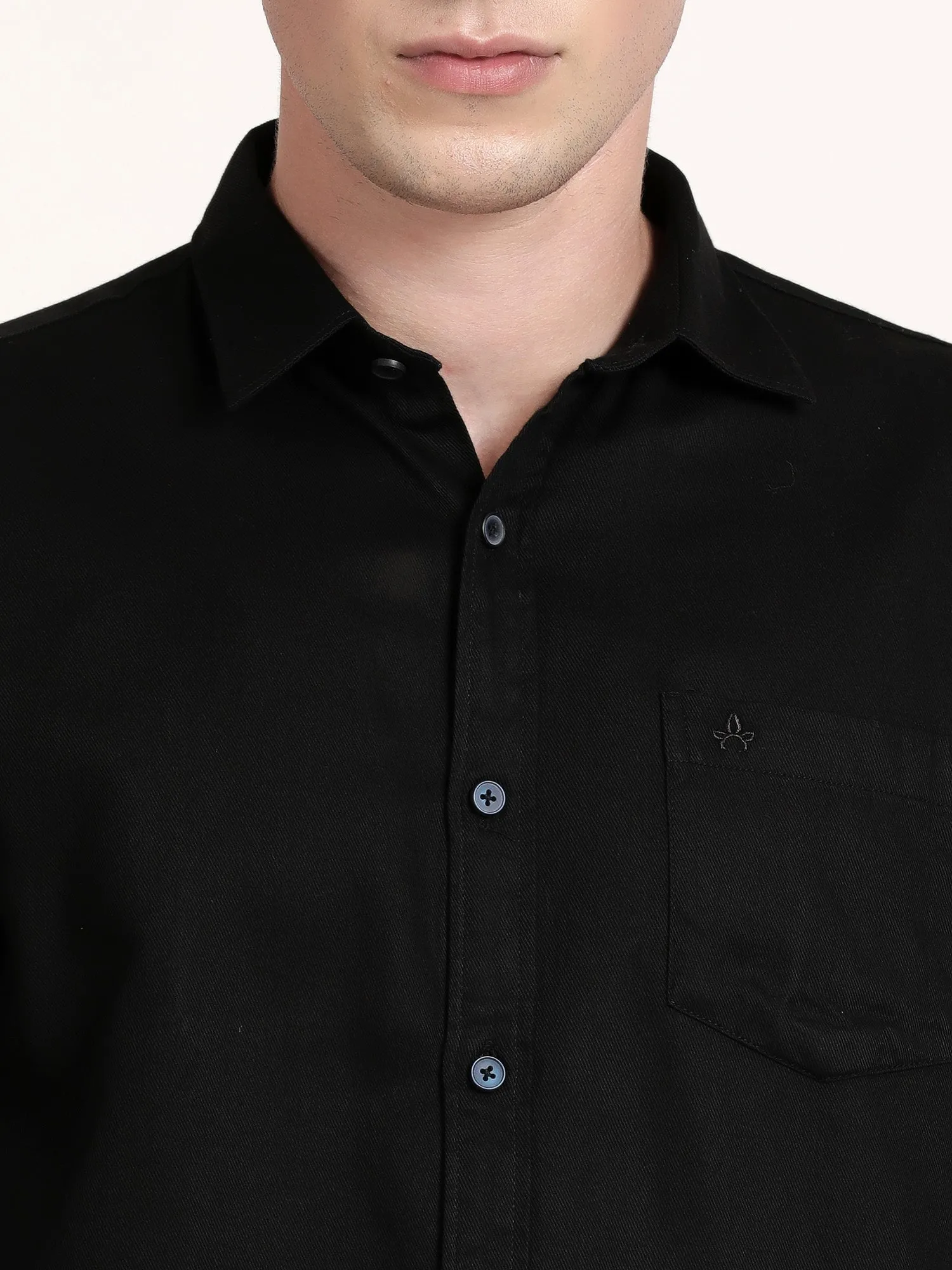 Men Black Solid Formal Shirt (GBHM5025)