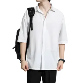 Men's New High Elastic Solid Color Formal Business Casual Comfortable Shirt