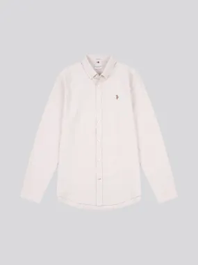 Mens Peached Oxford Shirt in Doeskin