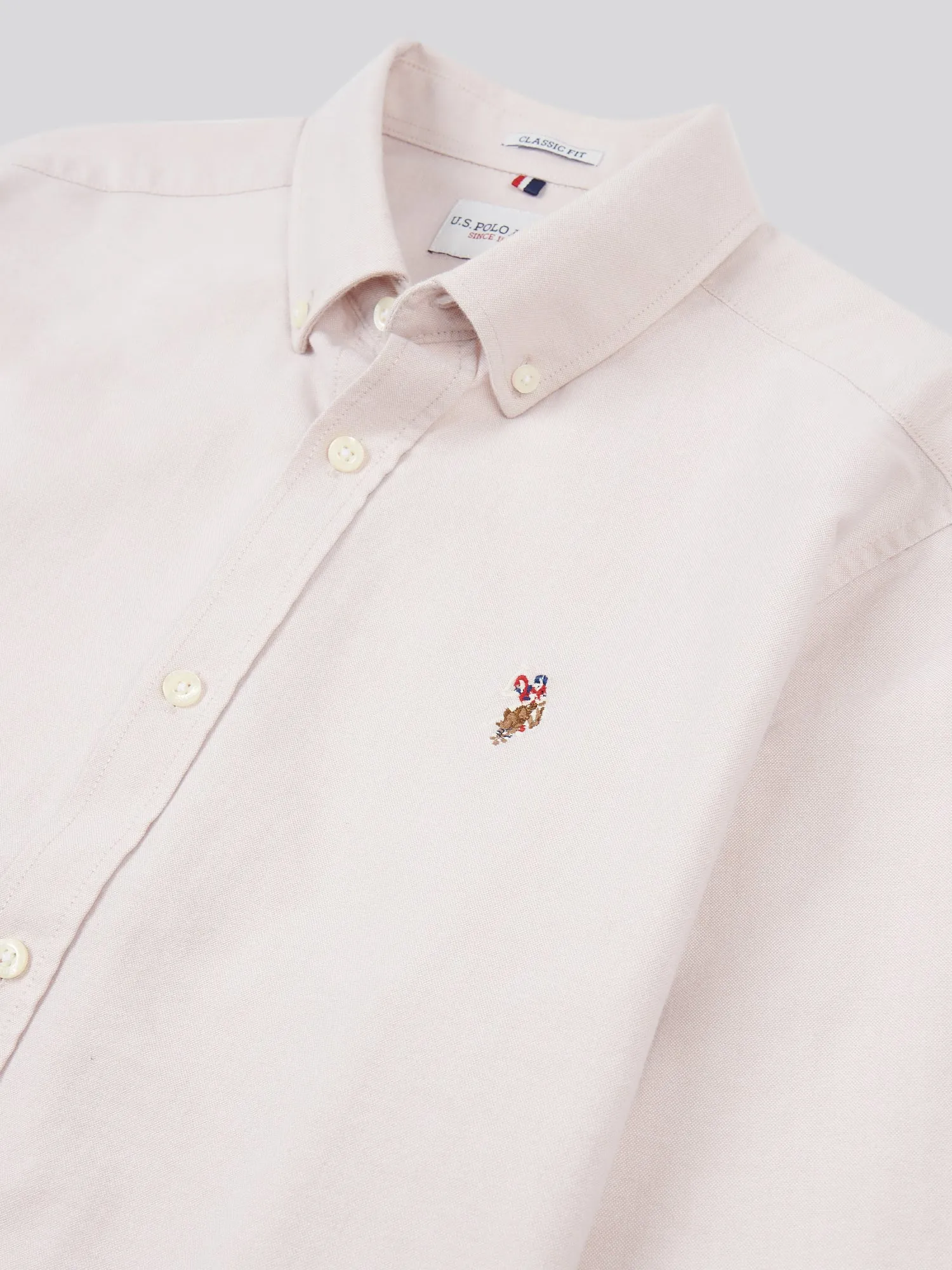 Mens Peached Oxford Shirt in Doeskin