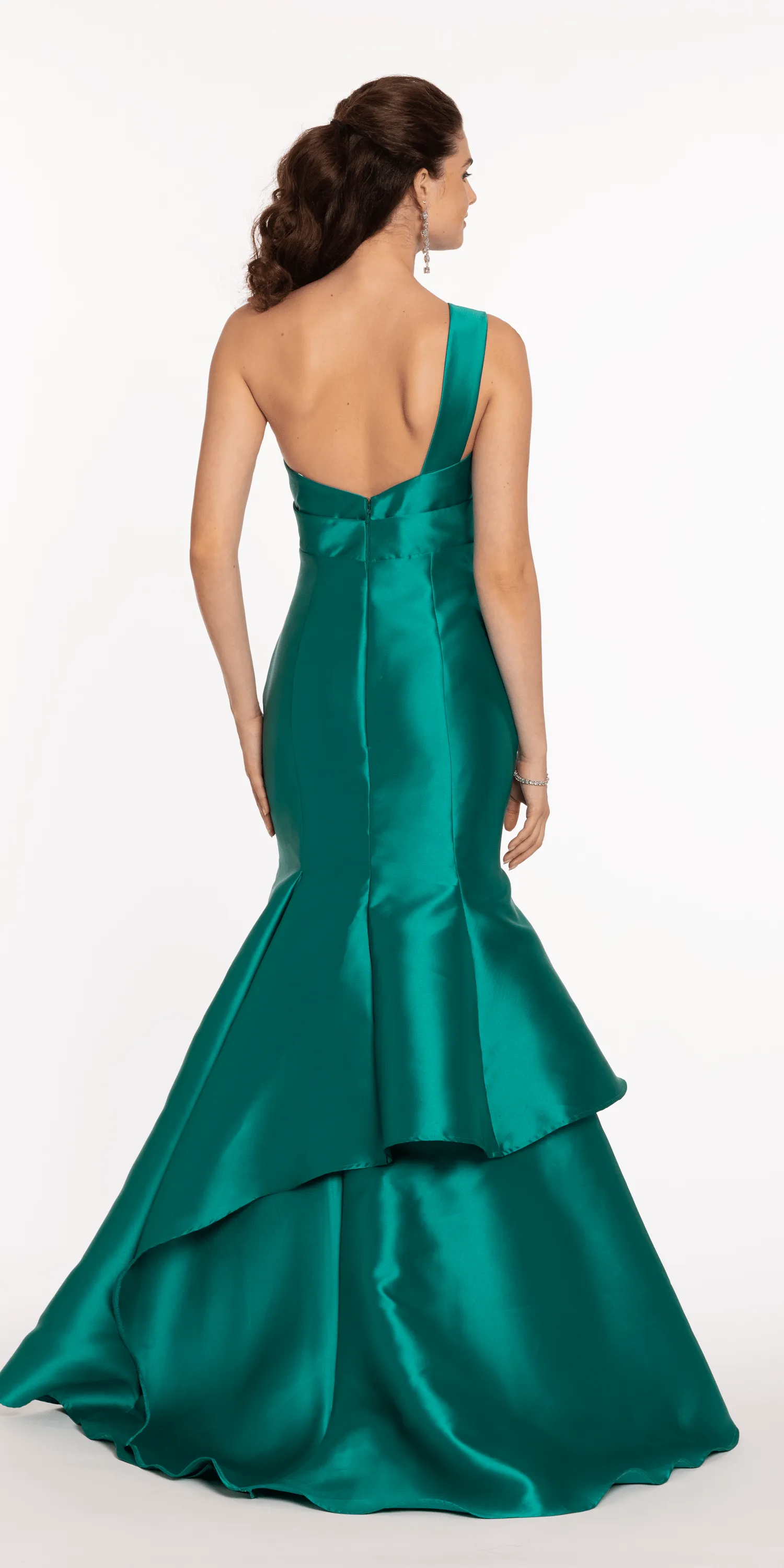 Mikado Origami One Shoulder Mermaid Dress