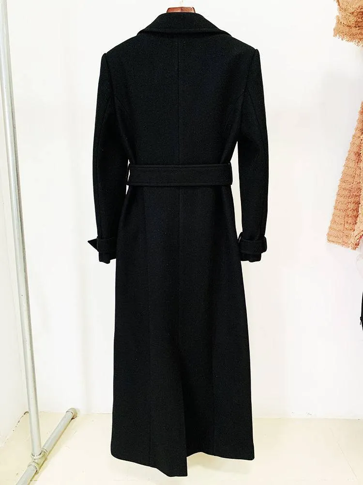 Nadie Long Coat with Gold Belt