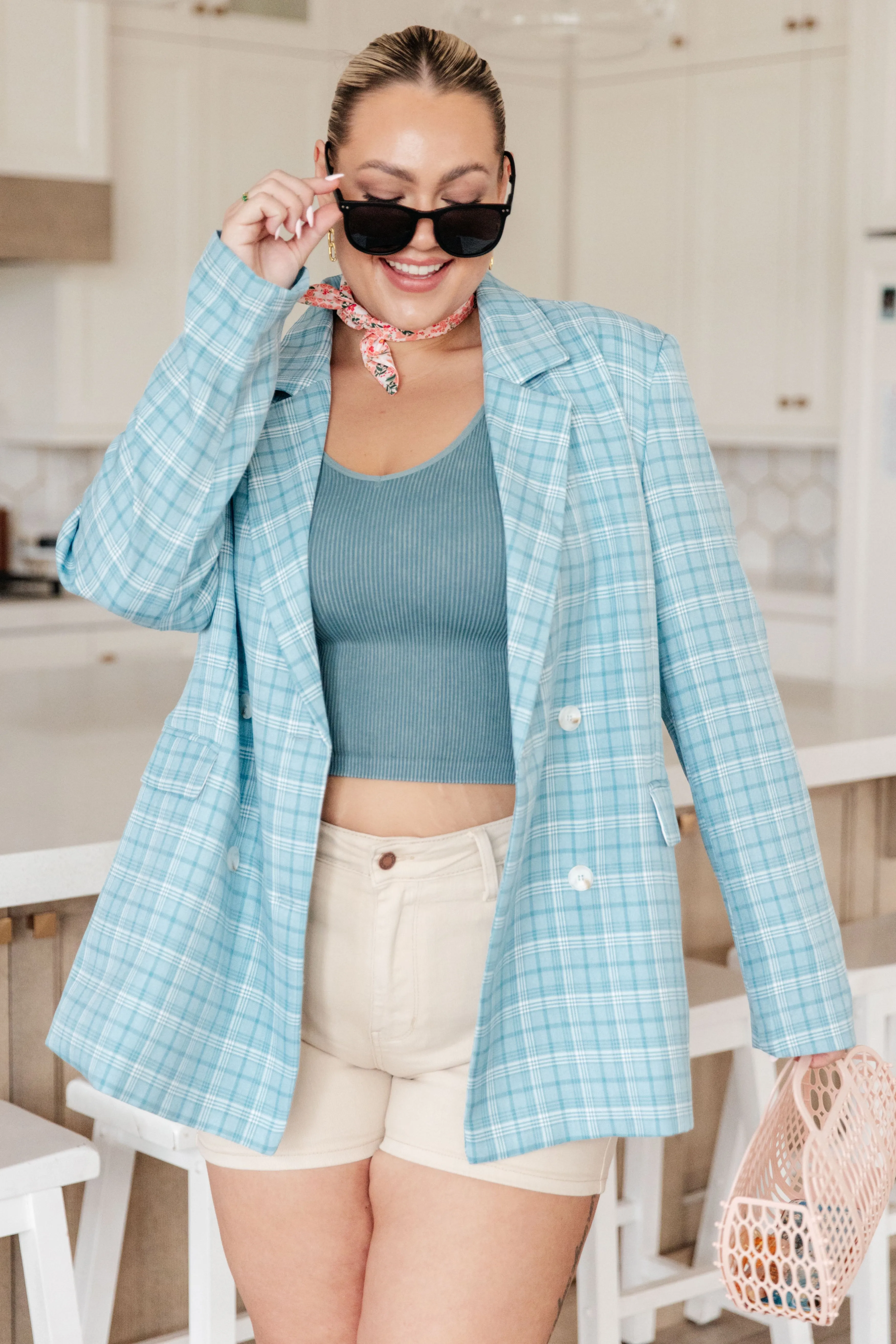 Nathalia Plaid Blazer