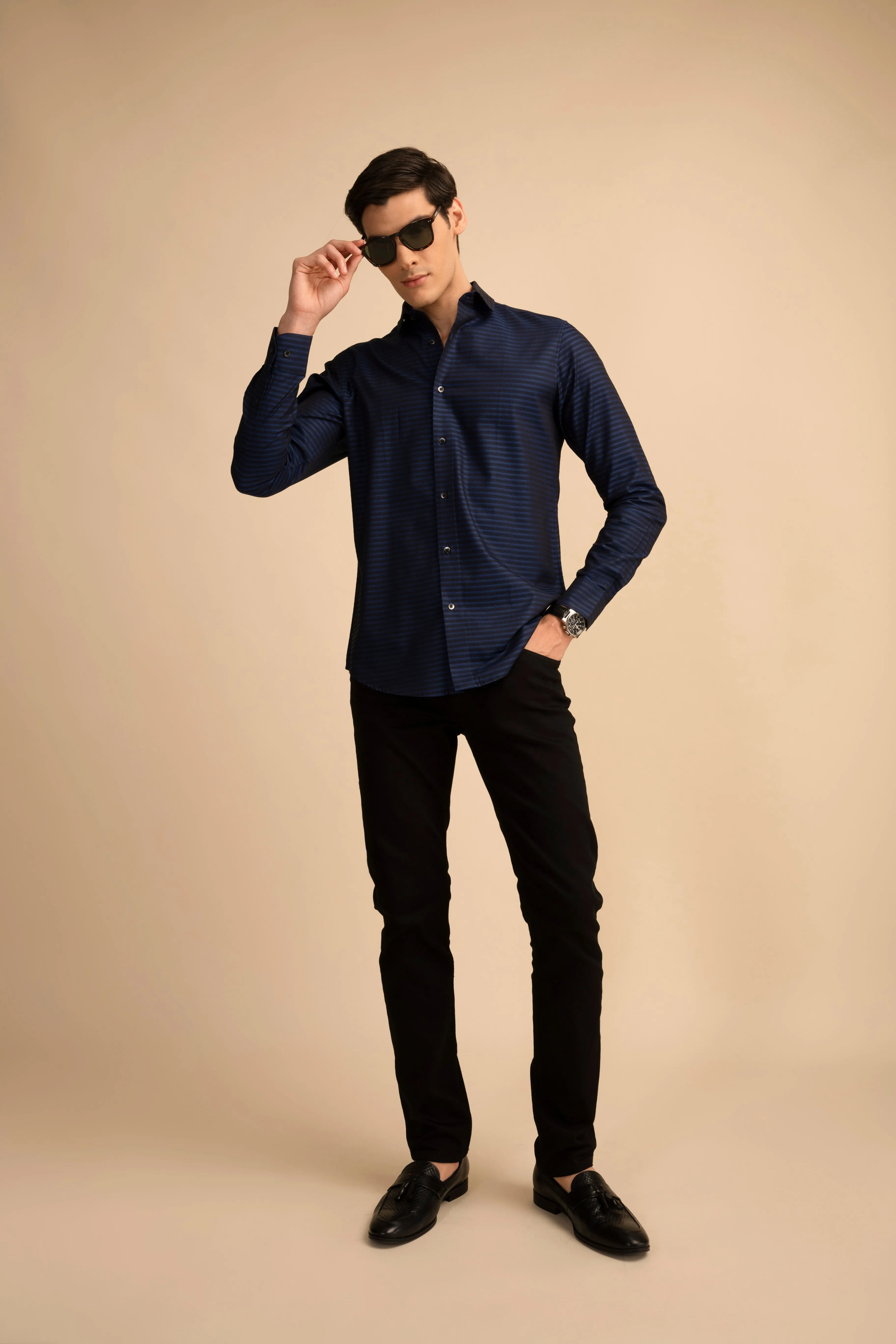 Navy Breton Shirt EOSS