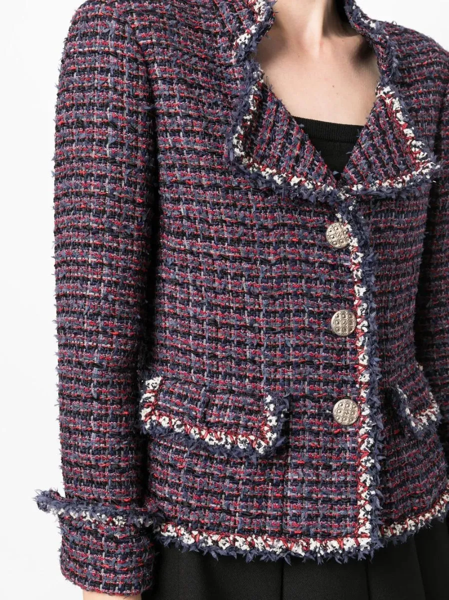 Notch Lapels Tweed Jacket