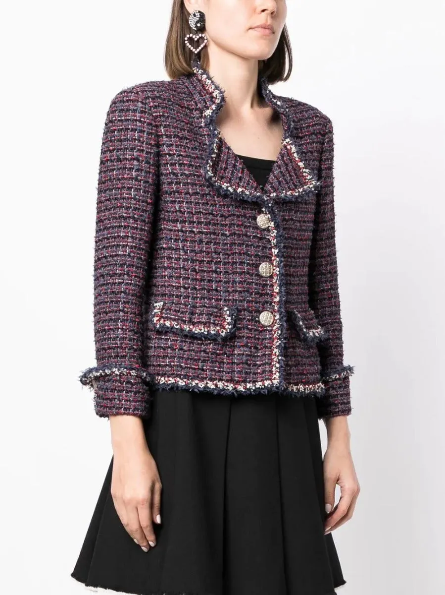 Notch Lapels Tweed Jacket