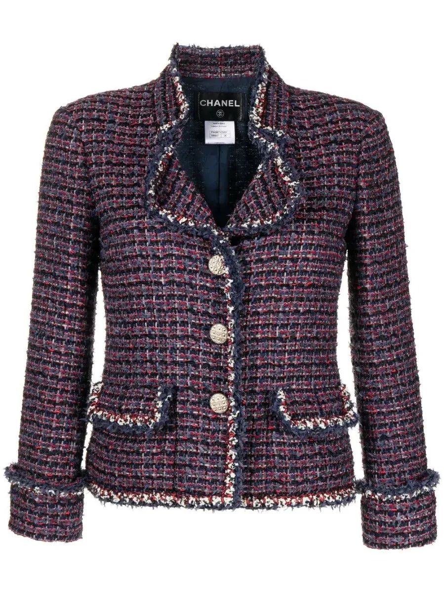 Notch Lapels Tweed Jacket