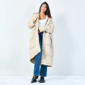 Oversized long puffer coat with hood wholesale