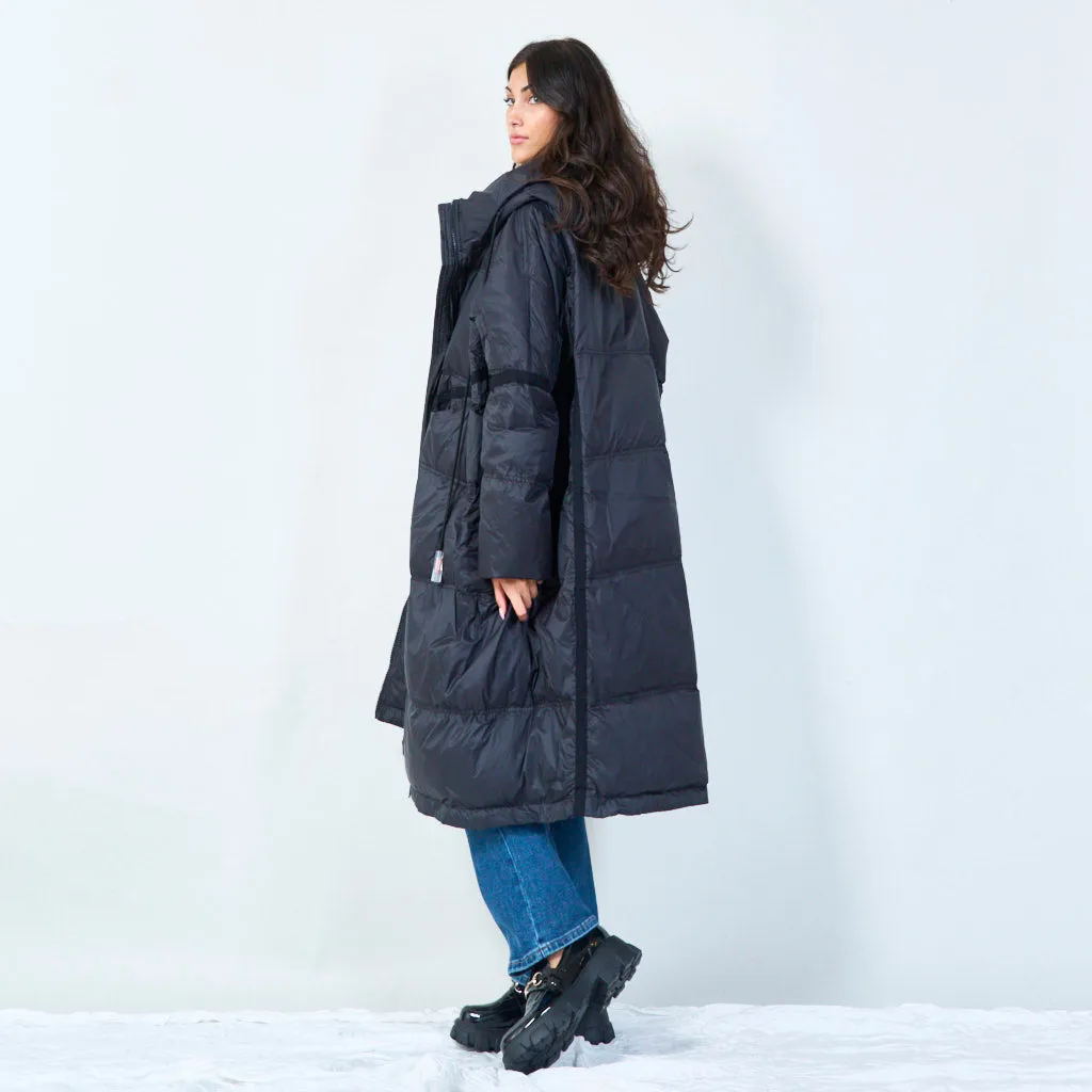 Oversized long puffer coat with hood wholesale