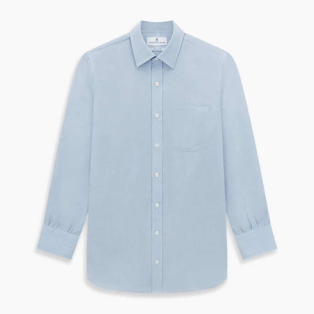 Pale Blue Cotton Cashmere Derby Collar Richmond Shirt