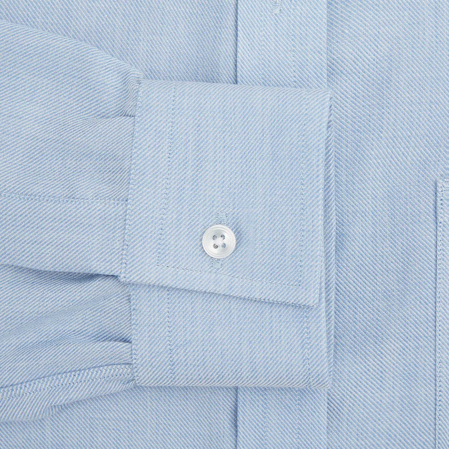 Pale Blue Cotton Cashmere Derby Collar Richmond Shirt