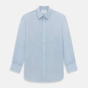 Pale Blue Cotton Cashmere Derby Collar Richmond Shirt