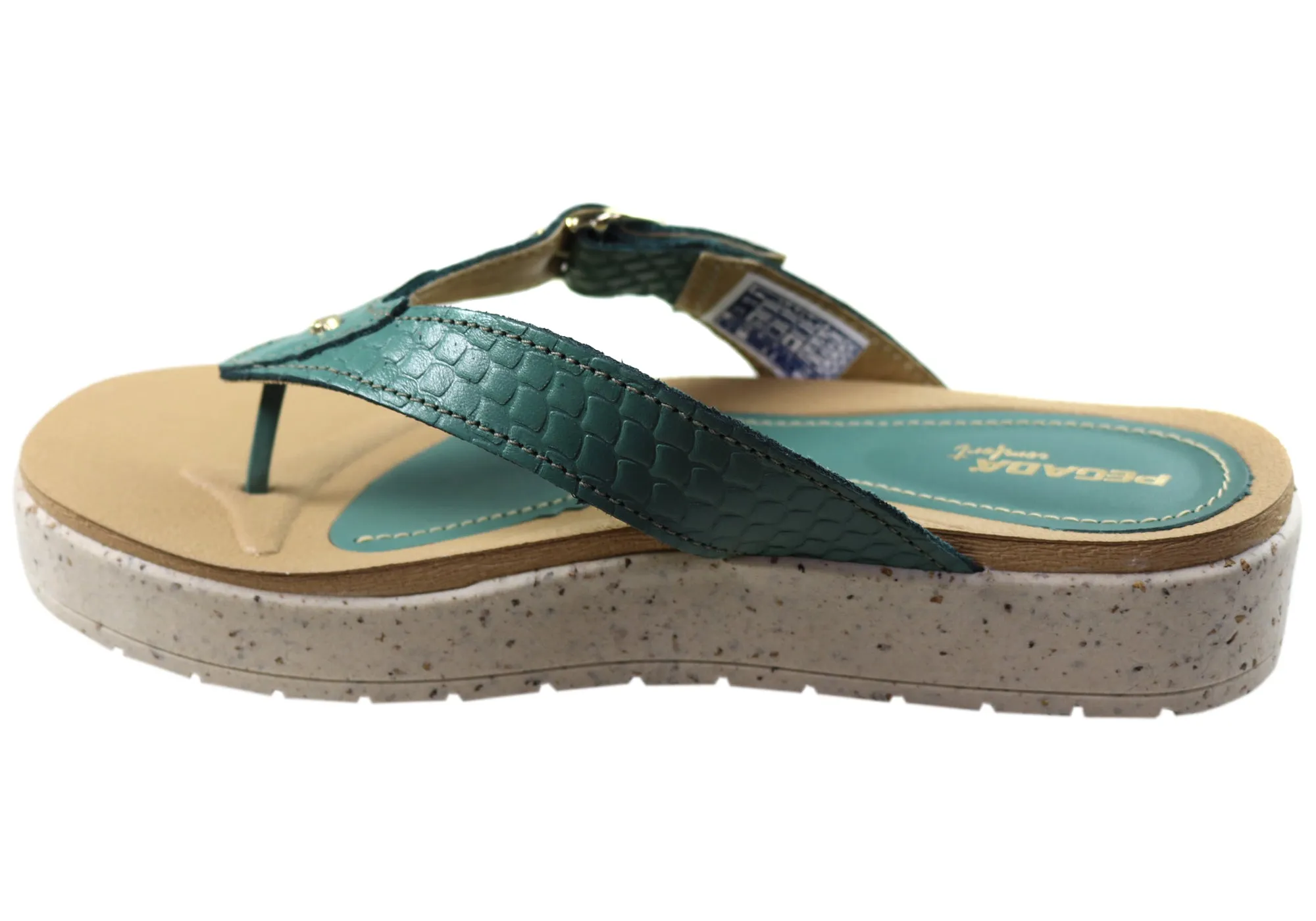 Pegada Explora Womens Comfort Leather Thongs Sandals Made In Brazil