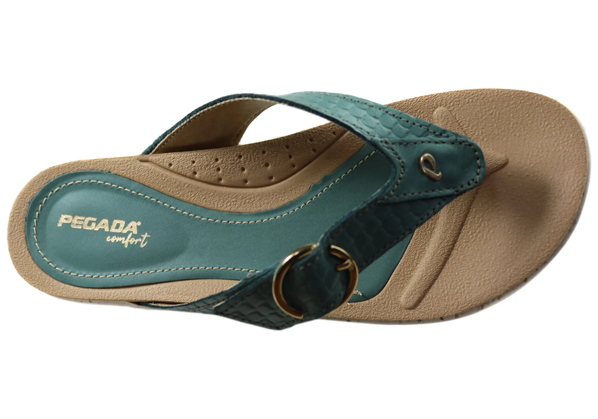 Pegada Explora Womens Comfort Leather Thongs Sandals Made In Brazil