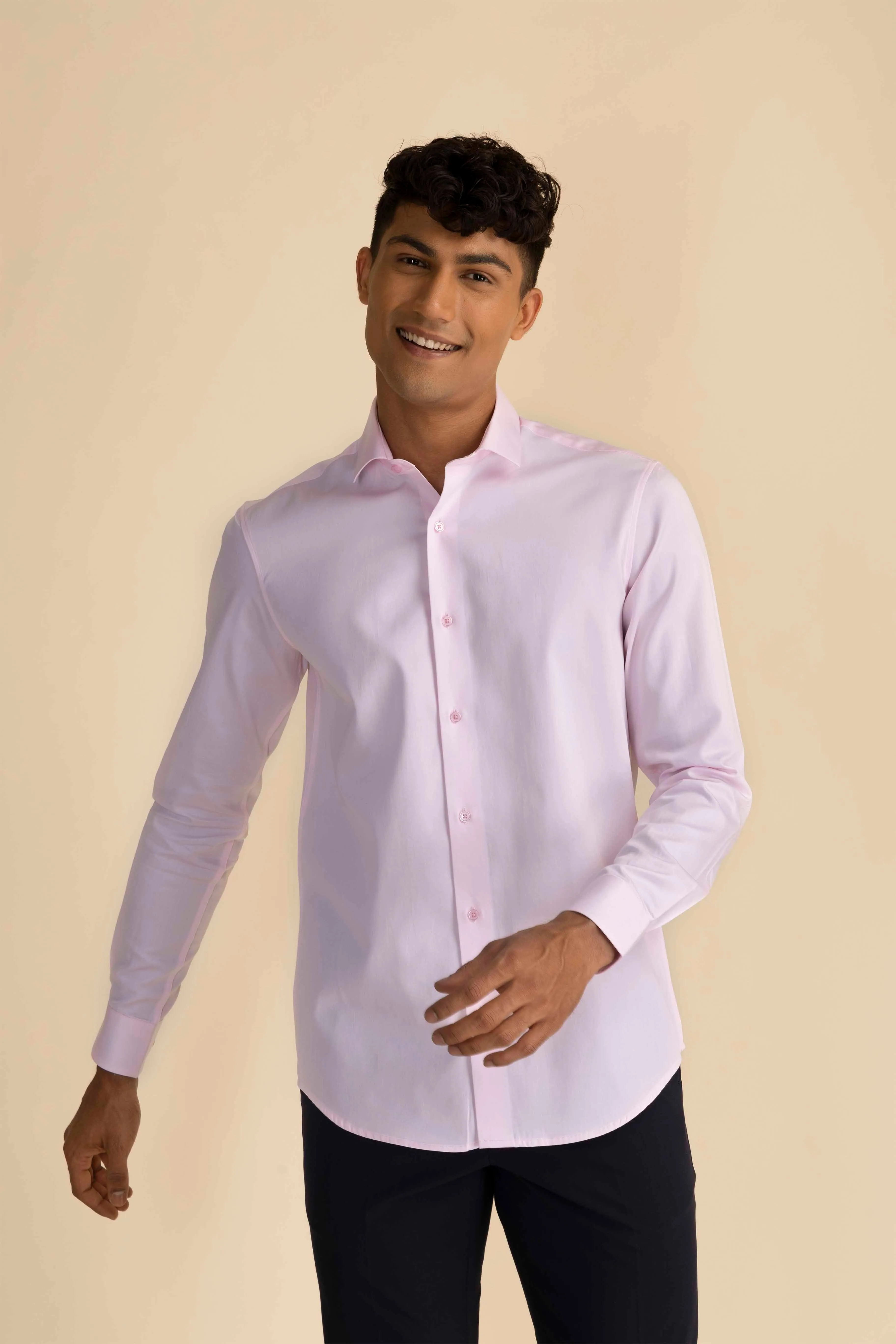 Pink Sateen Shirt