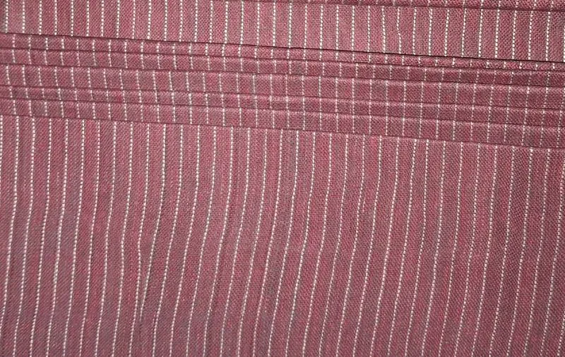 Red & White Stripes Cotton Fabric