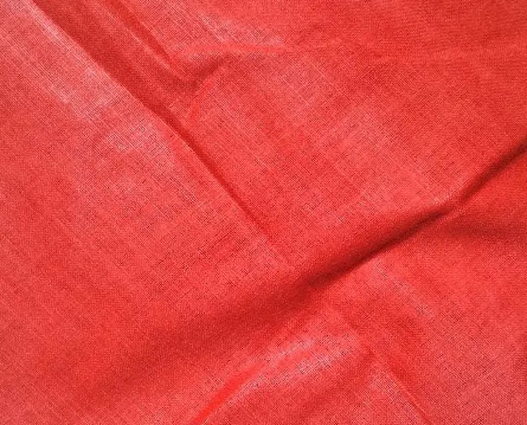 Red Plain Textured Cotton DT Fabric